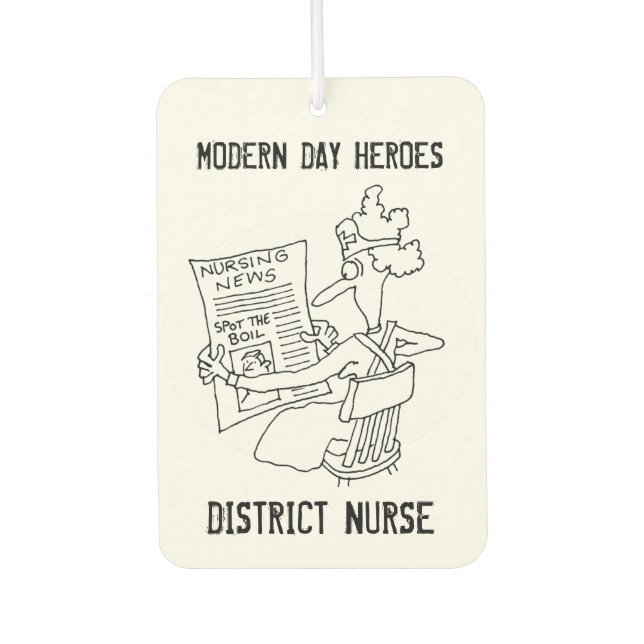 District Nurse Cartoon Autolufterfrischer (Vorderseite)