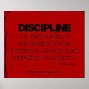 Disziplin der Red Cloth Black Thread Fitness Poster