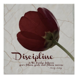 Disziplin für Fitness: Marmortulpe-Plakat Poster