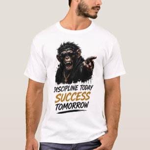 Disziplin heute, Erfolg morgen Affe T-Shirt