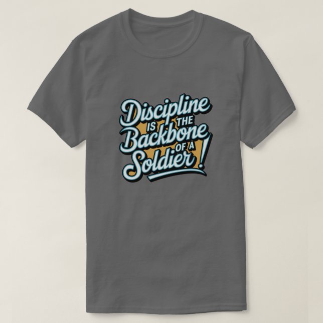 Disziplin ist der T - Shirt der Typografie im Hint (Design vorne)