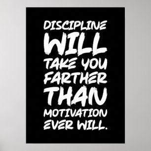 Disziplin / Motivation, Fitness, Husteln, Erfolg Poster