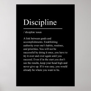Disziplin, Motivation, Zitat, Fitness, Inspiration Poster