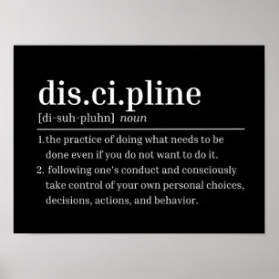 Disziplin Motivations Fitnessstudio  Poster