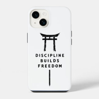 Disziplin schafft Freiheit Japanischer Torii Stree iPhone 14 Hülle