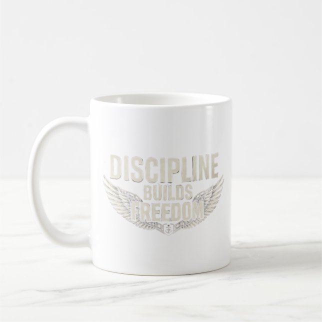 DISZIPLIN SCHAFFT FREIHEIT KAFFEETASSE (Links)