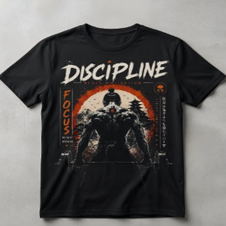 Disziplin schlägt Motivation Samurai-Gym-Shirt |  T-Shirt