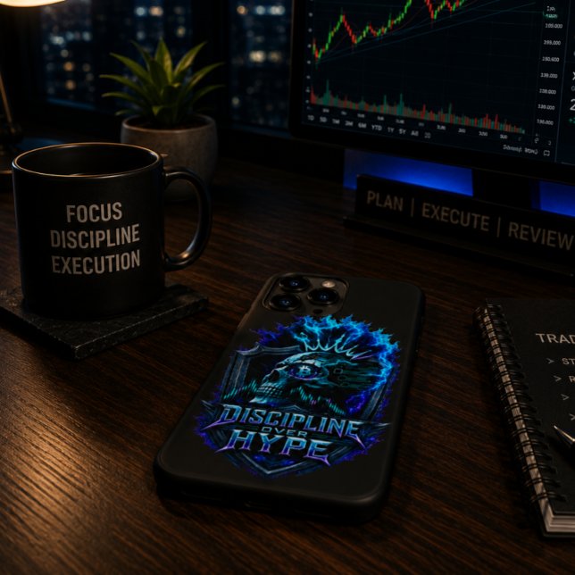 Disziplin statt Hype Bitcoin Krypto-Mentalität Des Case-Mate iPhone Hülle (Product image shown for illustration purposes only.)
