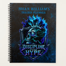 Disziplin statt Hype Blue Grunge Bitcoin Planer