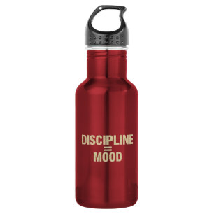 Disziplin statt Laune Minimale Fitness-Motivatio Edelstahlflasche