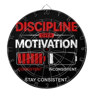 Disziplin statt Motivation – Bleib konsequent Se Dartscheibe