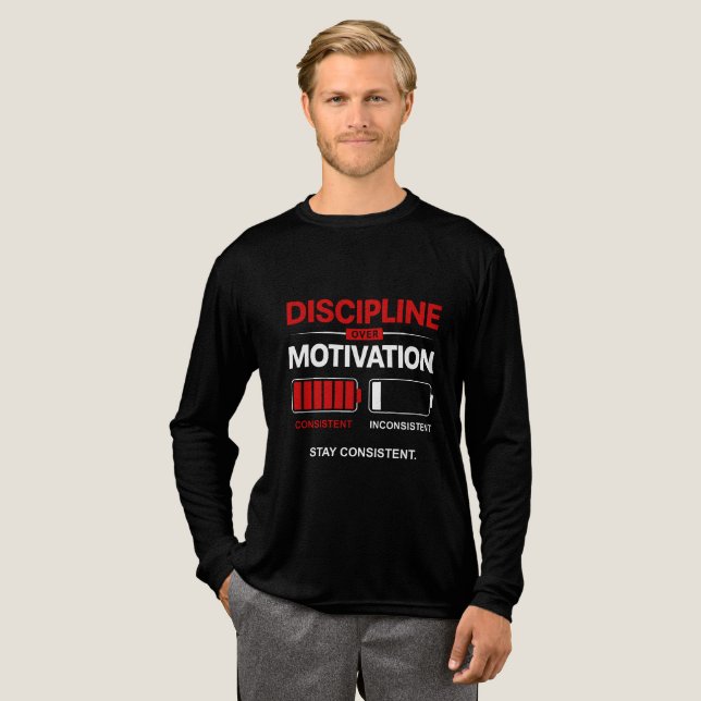 Disziplin statt Motivation – Bleib konsequent | Se Tri-Blend Shirt (Volle Vorderseite)