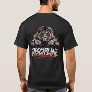Disziplin statt Motivation – Lion Head Barbell Gym T-Shirt