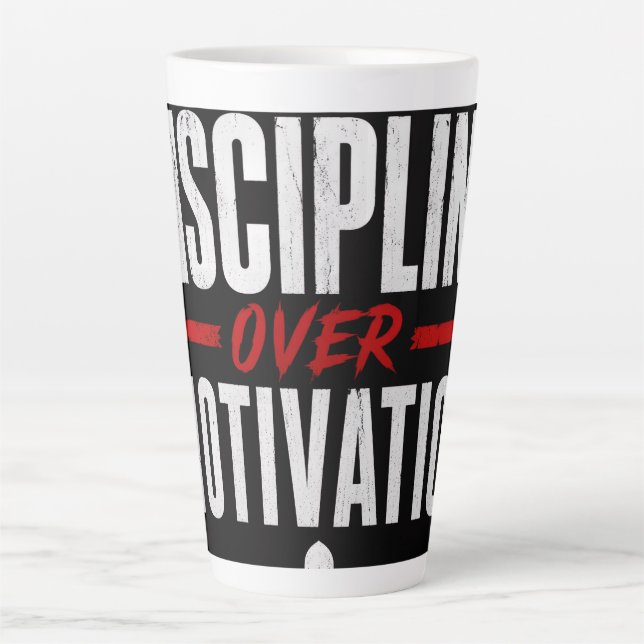 Disziplin statt Motivation  Milchtasse (Vorderseite)