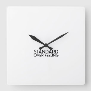 Disziplin statt Motivation Minimalistische Quadrat Quadratische Wanduhr