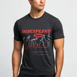Disziplin statt Perfektion Gym T-Shirt Streetwea