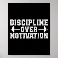Disziplin über Motivation Gym Motivierend Traini