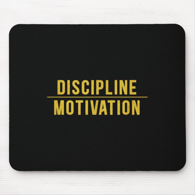 Disziplin über Motivation Gym Workout Hustle Musc Mousepad (Vorne)