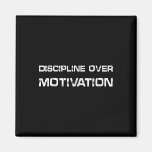 Disziplin über Motivation Gym Workout T-Shirt Gewi Magnet