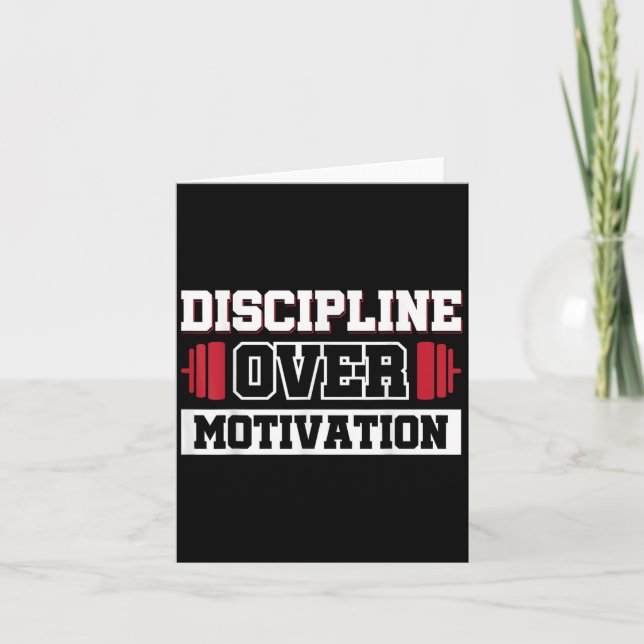 Disziplin über Motivation Karte (Vorderseite)