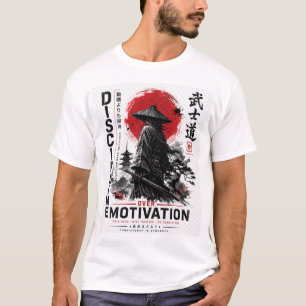 Disziplin über Motivation Samurai-Shirt – T-Shirt