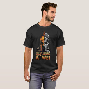 Disziplin über Motivation - Spartaner Krieger T-Shirt