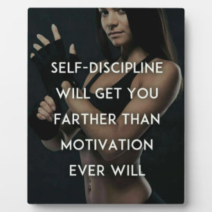 Disziplin vs. Motivation - Frauenym-Inspiration Fotoplatte