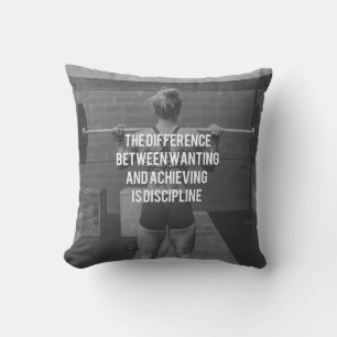 Disziplin - Woll gegen Erfolge, Fitness der Frauen Kissen