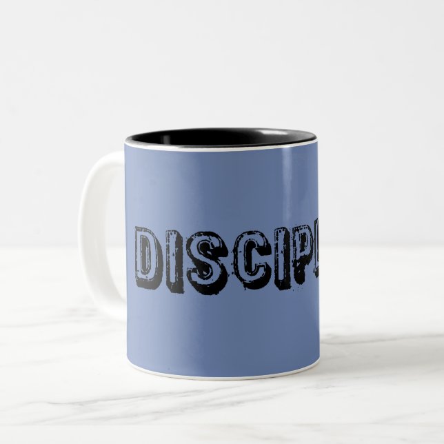 Disziplin Zweifarbige Tasse (Vorderseite Links)