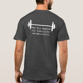 Disziplinarischer T - Shirt mit grobweißem Text
