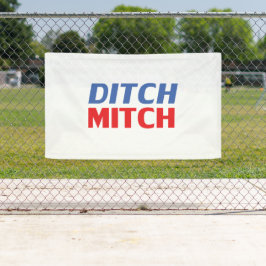 Ditch Mitch rot-blau-moderne Typografie lustig Banner
