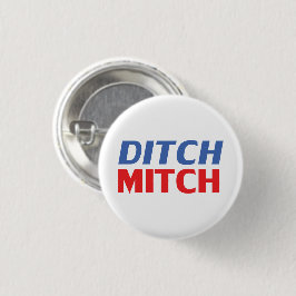 Ditch Mitch rot-blau-moderne Typografie lustig Button