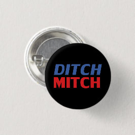 Ditch Mitch rot-blau-moderne Typografie lustig Button