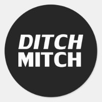 Ditch Mitch Schwarz-weiß moderne Typografie lustig