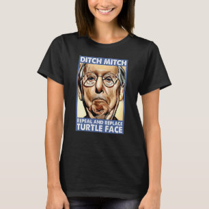 Ditch Mitch Wiederholung und Ersetzen der Turtle F T-Shirt