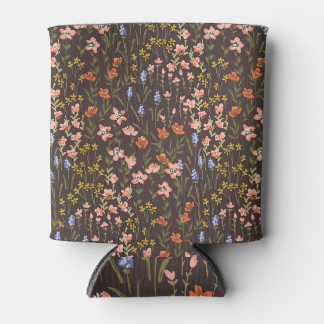 Ditsy-Blume: Vintages Mille-Fleur-Muster Dosenkühler (Vorderseite)