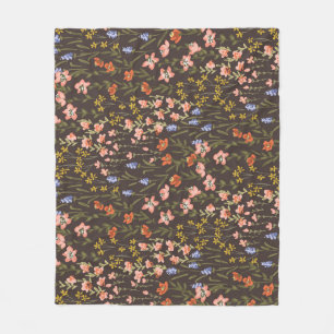 Ditsy-Blume: Vintages Mille-Fleur-Muster Fleecedecke