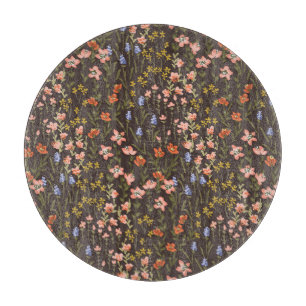 Ditsy-Blume: Vintages Mille-Fleur-Muster Schneidebrett