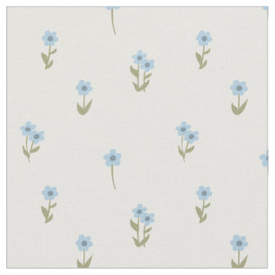 Ditsy-Blumen Cottagecore Boho Wildflower Blau Stoff