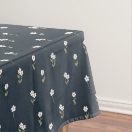 Ditsy-Blumen Cottagecore Boho Wildflower Dunkelbla Tischdecke