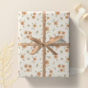 Ditsy-Blumen-Landhausstil-Boho-Wildblumen-Neutral Geschenkpapier