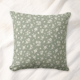 Ditsy-Blumenmuster, gedämpftes neutrales Cottageco Kissen