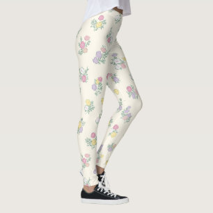 Ditsy-Blumenmuster in Pastellfarben im Cottagecore Leggings