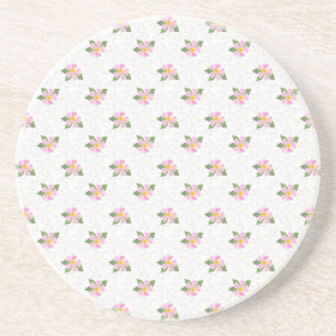 Ditsy Dog Rose Polka Style Sandstone Untersetzer