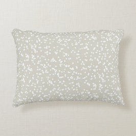 Ditsy Dots Pattern - White on Beige/Greige Dekokissen