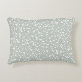 Ditsy Dots Pattern - White on Gray Green Dekokissen
