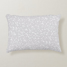 Ditsy Dots Pattern - White on Silver-Gray Dekokissen