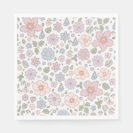 Ditsy Floral Baby Shooting Paper Napkins Serviette