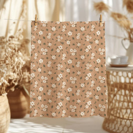 Ditsy Floral Cottagecore Boho Wildflower Tan Brown Geschirrtuch