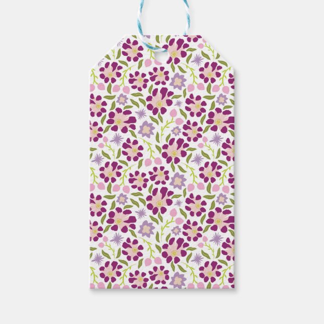 Ditsy floral geschenkanhänger (Vorderseite)